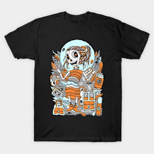 Cute Skeleton Travel Happy Thoughts T-Shirt